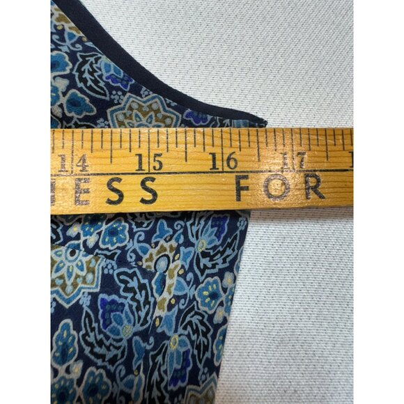 Ann Taylor Floral Maxi Dress Womens 2 Blue Halter Summer Chic Boho Sleeveless - Picture 6 of 10